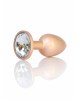 Анальна пробка - Jewellery Pearl Gold Plug Clear S Анальна пробка - Jewellery Pearl Gold Plug Clear S