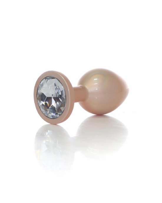 Анальна пробка - Jewellery Pearl Gold Plug Clear M Анальна пробка - Jewellery Pearl Gold Plug Clear M