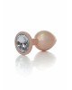 Анальна пробка - Jewellery Pearl Gold Plug Clear M Анальна пробка - Jewellery Pearl Gold Plug Clear M