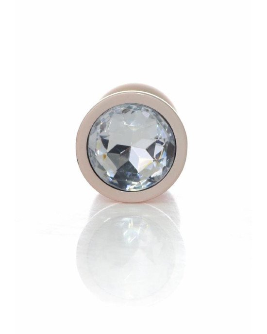 Анальна пробка - Jewellery Pearl Gold Plug Clear M Анальна пробка - Jewellery Pearl Gold Plug Clear M