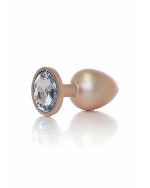 Анальна пробка - Jewellery Pearl Gold Plug Clear L