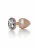Анальна пробка - Jewellery Pearl Gold Plug Clear L Анальна пробка - Jewellery Pearl Gold Plug Clear L