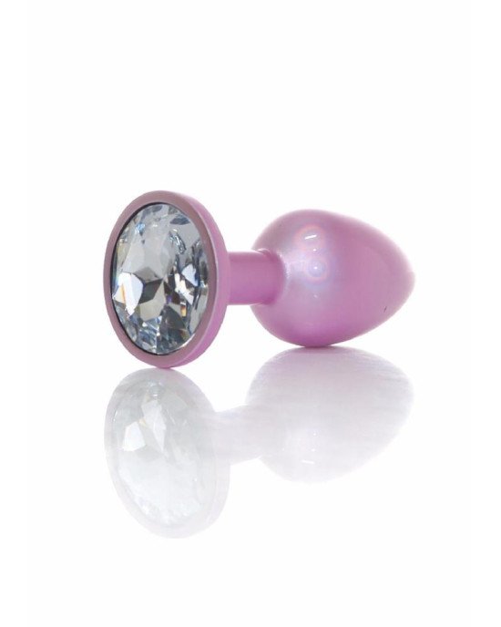 Анальна пробка - Jewellery Pearl Pink Plug Clear S Анальна пробка - Jewellery Pearl Pink Plug Clear S