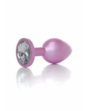 Анальна пробка - Jewellery Pearl Pink Plug Clear M