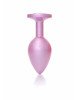 Анальна пробка - Jewellery Pearl Pink Plug Clear M Анальна пробка - Jewellery Pearl Pink Plug Clear M