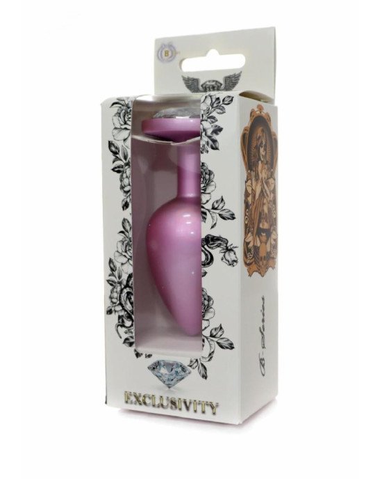 Анальна пробка - Jewellery Pearl Pink Plug Clear L