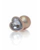 Анальна пробка - Jewellery Pearl Gold Heart Plug Clear M