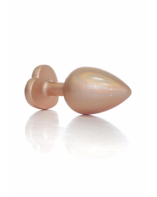 Анальна пробка - Jewellery Pearl Gold Heart Plug Clear L Анальна пробка - Jewellery Pearl Gold Heart Plug Clear L