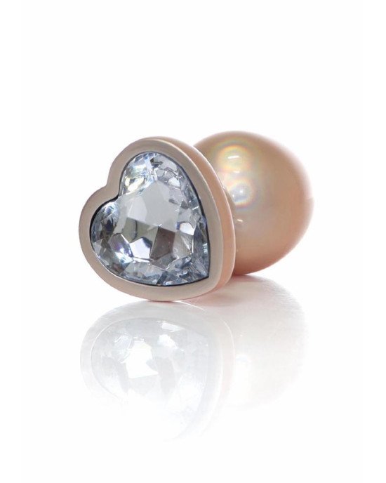 Анальна пробка - Jewellery Pearl Gold Heart Plug Clear L Анальна пробка - Jewellery Pearl Gold Heart Plug Clear L