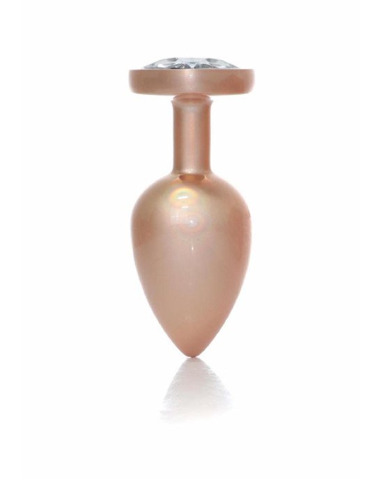 Анальна пробка - Jewellery Pearl Gold Heart Plug Clear L Анальна пробка - Jewellery Pearl Gold Heart Plug Clear L