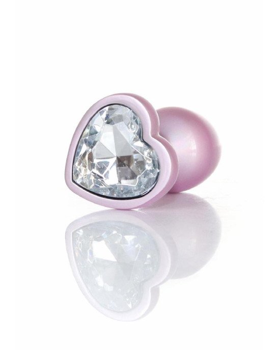 Анальна пробка - Jewellery Pearl Pink Heart Plug Clear S Анальна пробка - Jewellery Pearl Pink Heart Plug Clear S