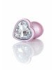 Анальна пробка - Jewellery Pearl Pink Heart Plug Clear S Анальна пробка - Jewellery Pearl Pink Heart Plug Clear S