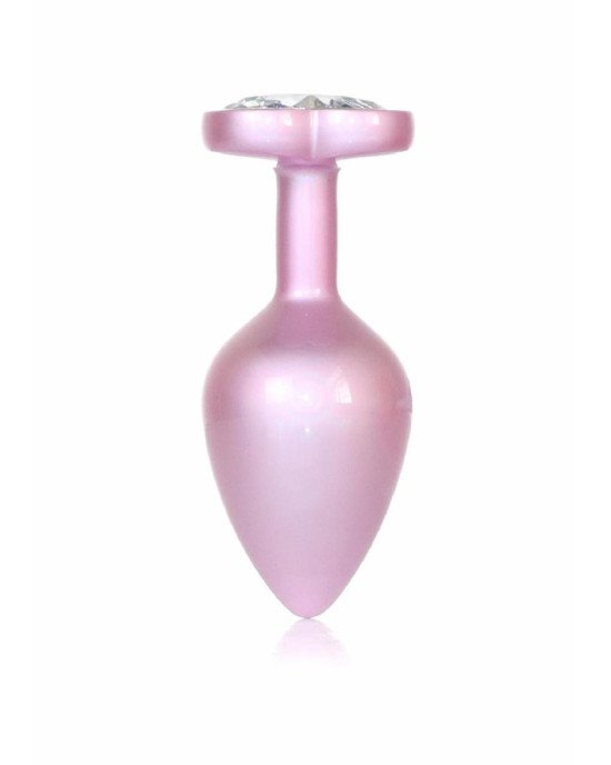 Анальна пробка - Jewellery Pearl Pink Heart Plug Clear M Анальна пробка - Jewellery Pearl Pink Heart Plug Clear M