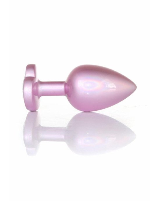 Анальна пробка - Jewellery Pearl Pink Heart Plug Clear L
