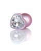 Анальна пробка - Jewellery Pearl Pink Heart Plug Clear L