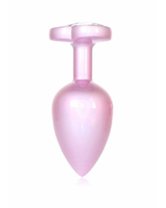 Анальна пробка - Jewellery Pearl Pink Heart Plug Clear L