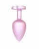Анальна пробка - Jewellery Pearl Pink Heart Plug Clear L