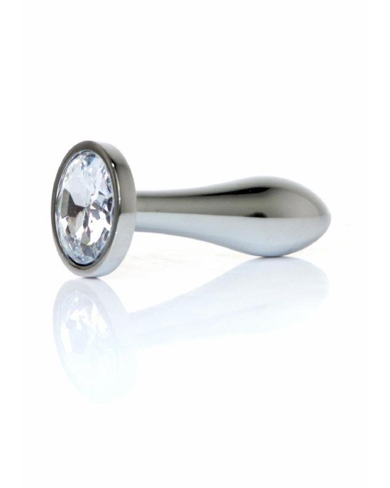 Анальна пробка - Jewellery Silver Plug Clear S Анальна пробка - Jewellery Silver Plug Clear S