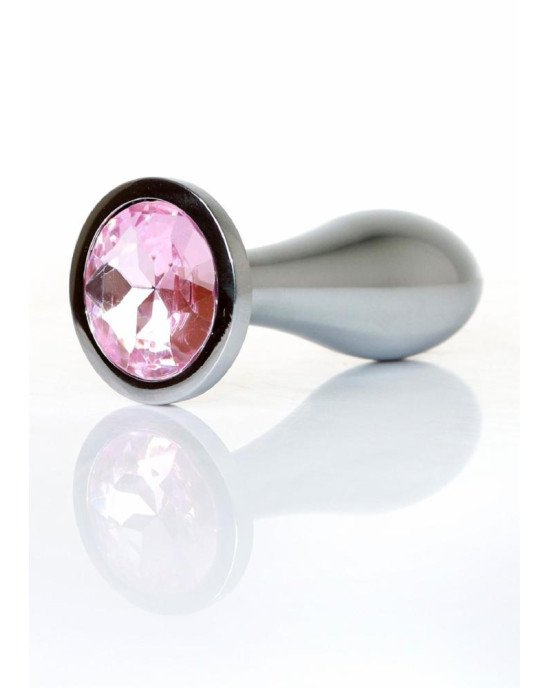 Анальна пробка - Jewellery Silver Plug M Pink Анальна пробка - Jewellery Silver Plug M Pink