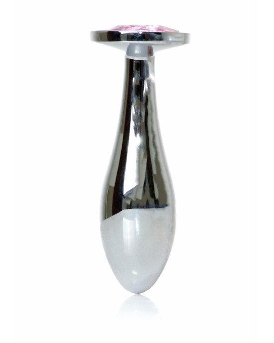 Анальна пробка - Jewellery Silver Plug M Pink Анальна пробка - Jewellery Silver Plug M Pink