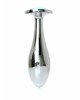 Анальна пробка - Jewellery Silver Plug Light Blue L Анальна пробка - Jewellery Silver Plug Light Blue L