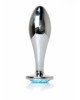 Анальна пробка - Jewellery Silver Plug Light Blue L Анальна пробка - Jewellery Silver Plug Light Blue L