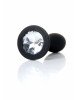 Анальна пробка - Jewellery Silicone Black Plug S Clear Анальна пробка - Jewellery Silicone Black Plug S Clear