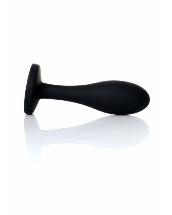 Анальна пробка - Jewellery Silicone Black Plug S Clear Анальна пробка - Jewellery Silicone Black Plug S Clear