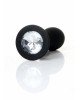 Анальна пробка - Jewellery Silicone Black Plug M Clear