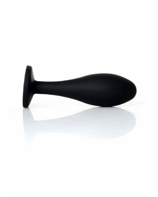 Анальна пробка - Jewellery Silicone Black Plug M Clear