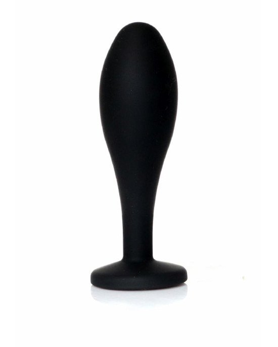 Анальна пробка - Jewellery Silicone Black Plug M Clear