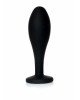 Анальна пробка - Jewellery Silicone Black Plug M Clear