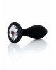 Анальна пробка - Jewellery Silicone Black Plug L Clear Анальна пробка - Jewellery Silicone Black Plug L Clear
