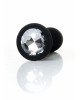 Анальна пробка - Jewellery Silicone Black Plug L Clear Анальна пробка - Jewellery Silicone Black Plug L Clear