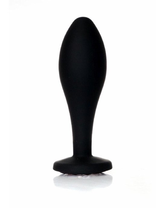 Анальна пробка - Jewellery Silicone Black Plug L Clear Анальна пробка - Jewellery Silicone Black Plug L Clear