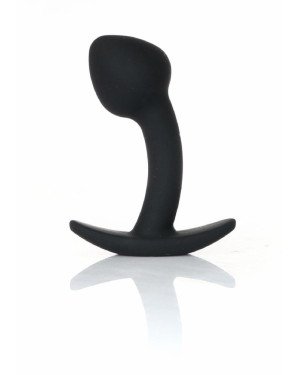 Анальна пробка - Silicone Black Curved Plug S