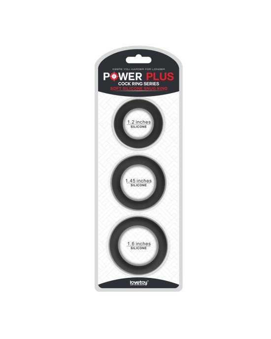 Ерекційні кільця - Power Plus Soft Silicone Snug Ring Black Ерекційні кільця - Power Plus Soft Silicone Snug Ring Black