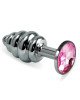 Анальна пробка - Heavy Metal Anal Plug Silver Rosebud Spiral Pink Анальна пробка - Heavy Metal Anal Plug Silver Rosebud Spiral Pink