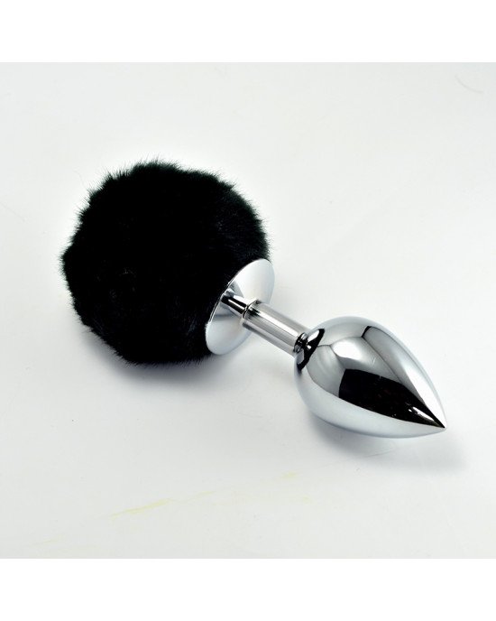 Анальна пробка - Heavy Metal Anal Plug Pompon S Black
