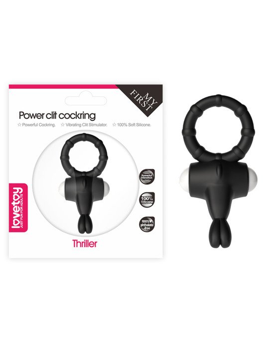 Ерекційне кільце - Power Clit Cockring Thriller Black Ерекційне кільце - Power Clit Cockring Thriller Black