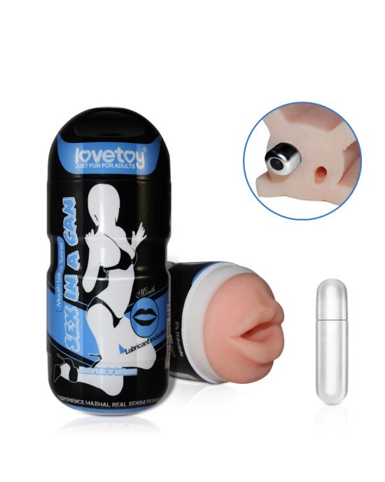 Мастурбатор - Sex In A Can Mouth Lotus Tunnel Vibrating Мастурбатор - Sex In A Can Mouth Lotus Tunnel Vibrating