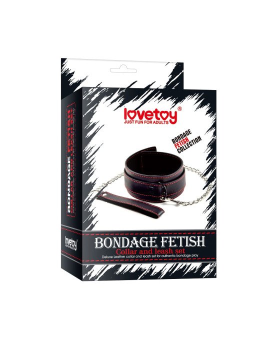 Нашийник з повідком - Bondage Fetish Collar And Leash Set Нашийник з повідком - Bondage Fetish Collar And Leash Set