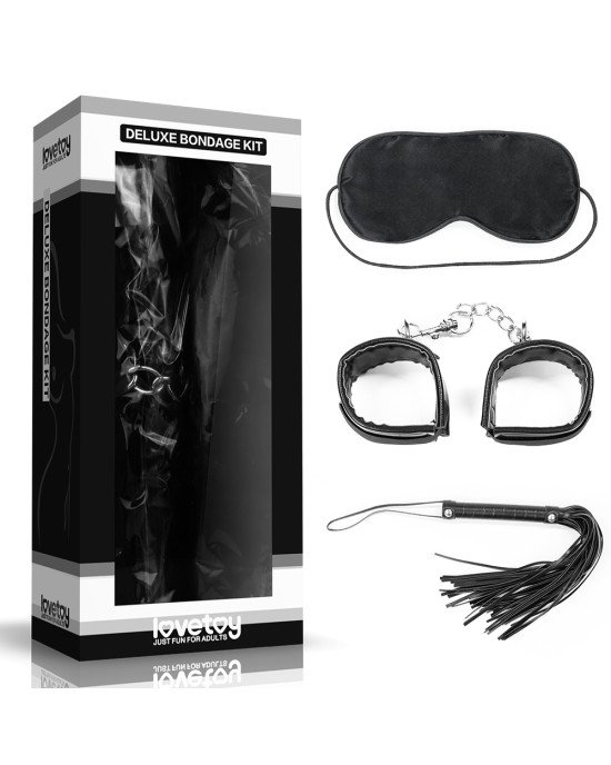 Набір БДСМ - Deluxe Bondage Kit (маска, наручники, флогер) Набір БДСМ - Deluxe Bondage Kit (маска, наручники, флогер)