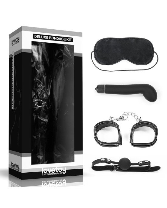 Набір БДСМ - Deluxe Bondage Kit (маска, вібратор, наручники, кляп)