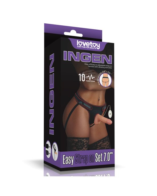 Страпон з вібрацією - Ingen Easy Strap-On Set 7 Страпон з вібрацією - Ingen Easy Strap-On Set 7