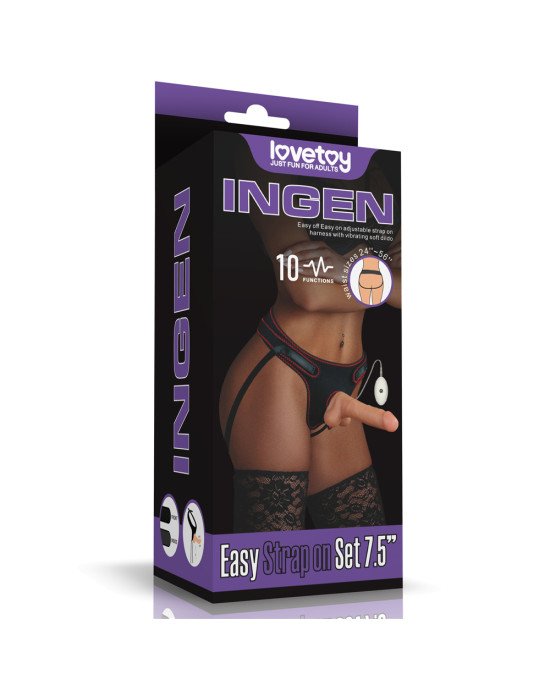Страпон з вібрацією - Ingen Easy Strap-On Set 7.5 Страпон з вібрацією - Ingen Easy Strap-On Set 7.5
