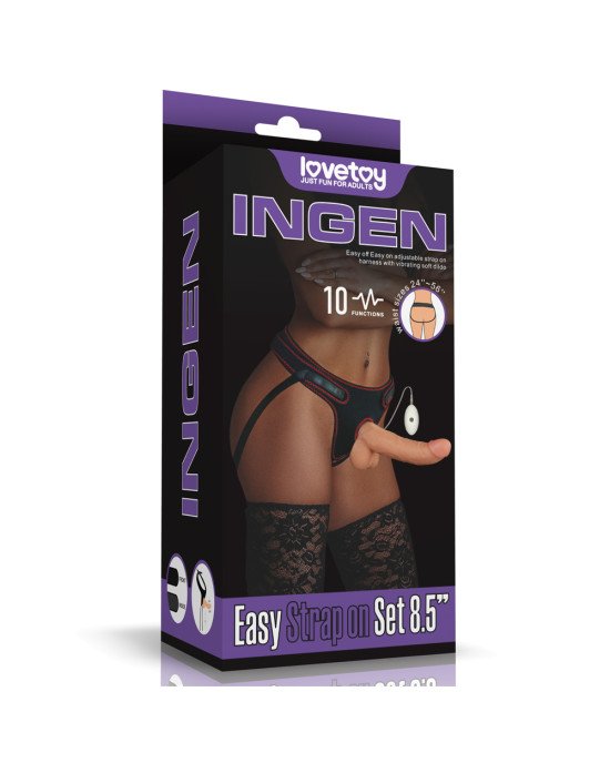 Страпон з вібрацією - Ingen Easy Strap-On Set 8.5 Страпон з вібрацією - Ingen Easy Strap-On Set 8.5