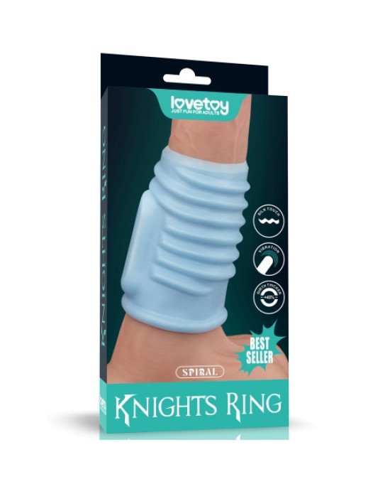 Насадка на член - Vibrating Spiral Knights Ring Blue Насадка на член - Vibrating Spiral Knights Ring Blue