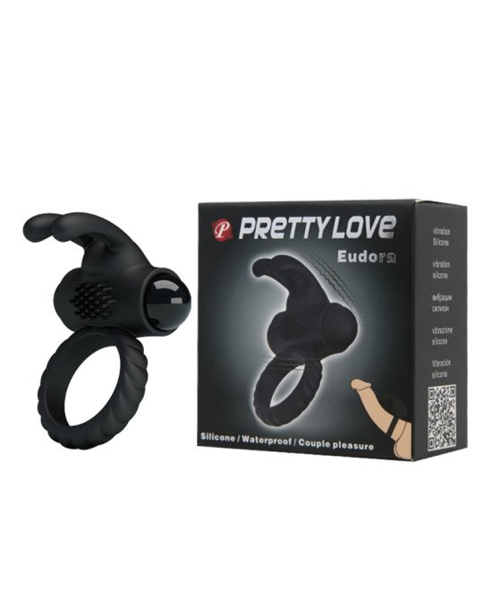 Ерекційне кільце - Pretty Love Eudora Penis Ring Black Ерекційне кільце - Pretty Love Eudora Penis Ring Black
