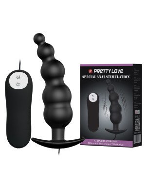 Анальна пробка - Pretty Love Special Anal Stimulation Vibrating Butt Plug Black